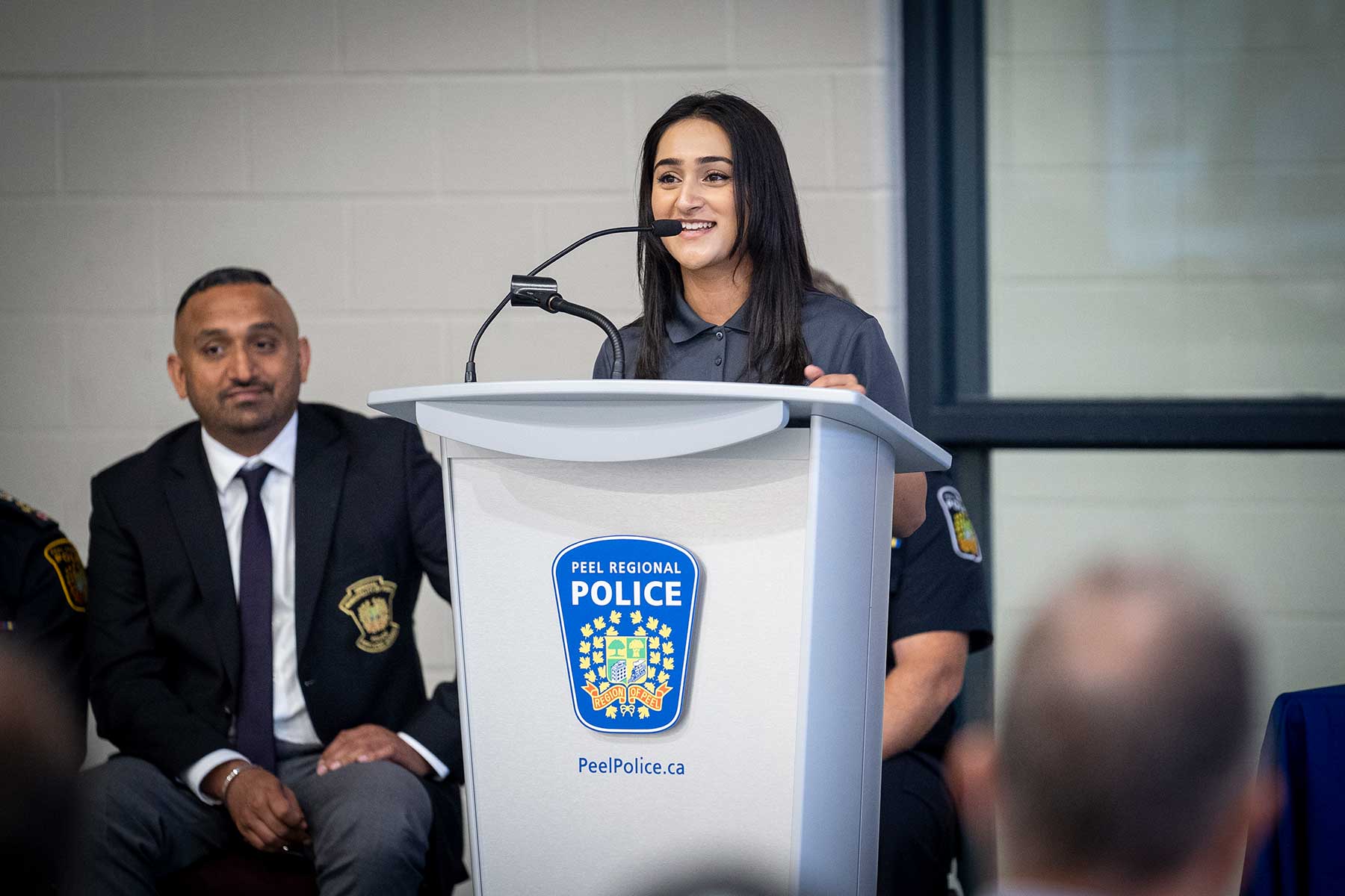 YIPI student giving speech at graduation